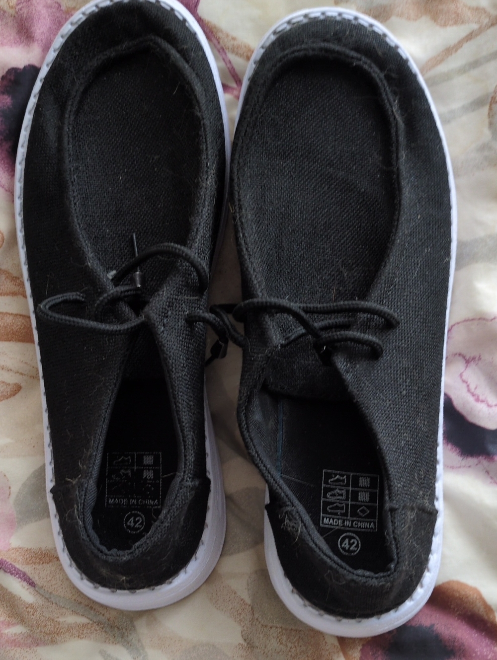 Women's Black Casual Canvas Shoes